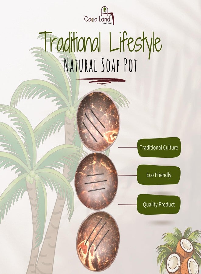 Coco Land Coconut Shell SOAP Holder (Pack of 1) Coconut Oil Polished Natural Soap Pot/Soap Stand/Bathroom Decoratives/Soap Dish/Soap Case/Soap Box - Image 4